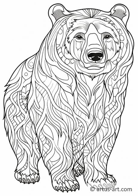 Página para colorir do Urso Marrom